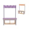 KubbyClass Single Sided Coat Benches: Number of Pegs: 8 Hooks - 800mm