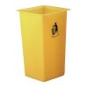 Outdoor Yellow Litter Bins: Option: Open Top Sqaure Bin