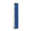 Express Standard Lockers: Options: 4 Doors 300mm Deep - Blue