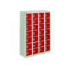 Personal Effects Lockers: Size & Colour: 1285 x 900 x 380mm - Ruby Red