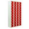 Personal Effects Lockers: Size & Colour: 1800 x 900 x 380mm - Ruby Red