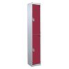 Standard Lockers - 2 Tier (2 Doors): Sizes - H x W x Dmm: 1800 x 300 x 300mm, Colour: Red