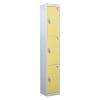 Standard Lockers - 3 Tier (3 Doors): Sizes - H x W x Dmm: 1800 x 300 x 300mm, Colour: Yellow
