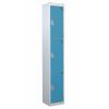 Standard Lockers - 3 Tier (3 Doors): Sizes - H x W x Dmm: 1800 x 300 x 300mm, Colour: Light Blue