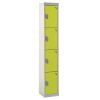 Standard Storage  Lockers - 4 Tier (4 Doors): Sizes - H x W x Dmm: 1800 x 300 x 300mm, Colour: Yellow