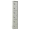Standard Lockers - 6 Tier (6 Doors): Sizes - H x W x Dmm: 1800 x 300 x 300mm, Colour: Light Grey