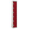 Standard Lockers - 6 Tier (6 Doors): Sizes - H x W x Dmm: 1800 x 300 x 300mm, Colour: Red
