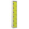 Standard Lockers - 6 Tier (6 Doors): Sizes - H x W x Dmm: 1800 x 300 x 300mm, Colour: Yellow
