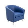 Tubs Lux Reception Arm Chair: Colours Available: Dark Blue, Delivery: Next Day Delivery (Self Assembly)