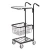 Retail Distribution Trolleys: Options: Trolley with 1 Shelf & 1 Basket - Black