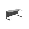Next Day Office Desk - 1800 x 800mm Deep: Finish: Black, Leg Colour: Black, Delivery: Next Day Delivery (Self Assembly)