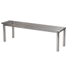 Stainless Steel Bench with Stainless Steel Slats: Size: 1000 x 325mm