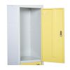 Standard Lockers - 5 Tier (5 Doors): Sizes - H x W x Dmm: 1800 x 300 x 300mm, Colour: Yellow