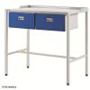 Team Leader Workstations: Options: 460mm Deep Workstation with 2 x Single Drawer - Sloping Top