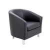 Tubs Lux Reception Arm Chair: Colours Available: Black, Delivery: Next Day Delivery (Self Assembly)