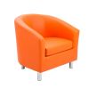 Tubs Lux Reception Arm Chair: Colours Available: Orange, Delivery: Next Day Delivery (Self Assembly)
