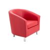 Tubs Lux Reception Arm Chair: Colours Available: Red, Delivery: Next Day Delivery (Self Assembly)