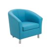 Tubs Lux Reception Arm Chair: Colours Available: Sky Blue, Delivery: Next Day Delivery (Self Assembly)