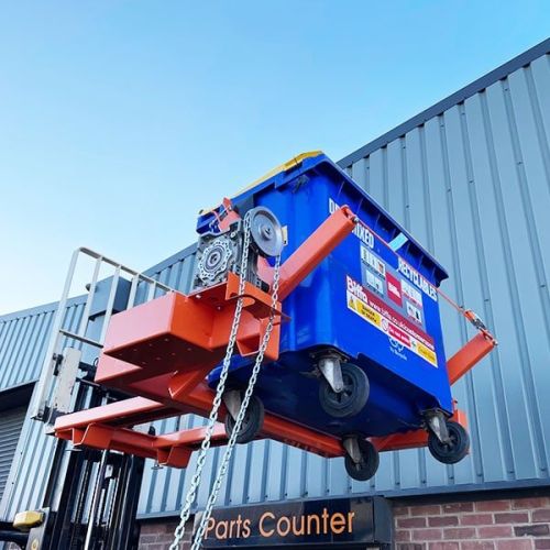 Invicta Forklift 1100 Litre Wheelie Bin Lifter