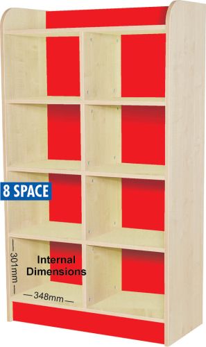 Willowbrook KubbyClass Twin Library Bookcase 1500mm High – 8 Space Cube