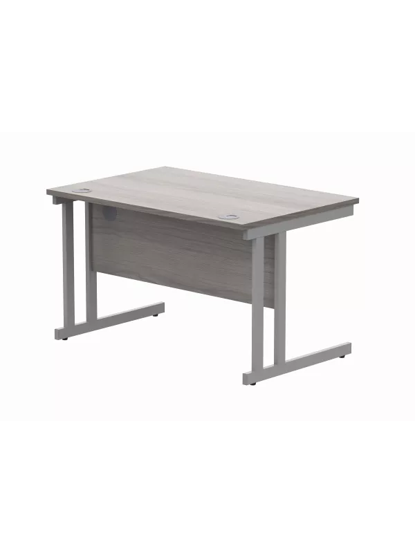 Core Stylish Computer Office Rectangular Desk - Alaskan Grey Oak