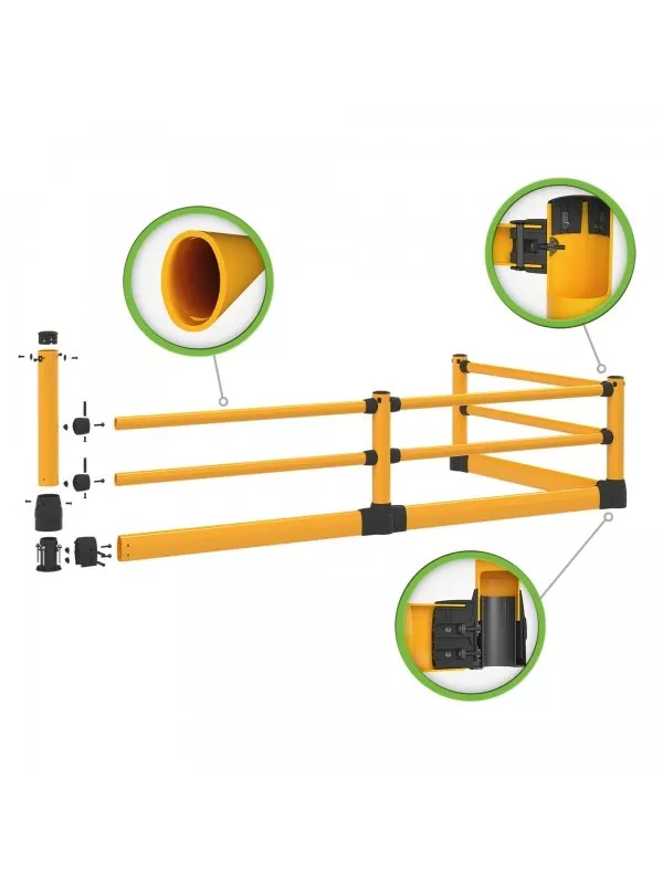 BLACK BULL FLEX+ S-Line Impact Protection Railing with Underrun Guard