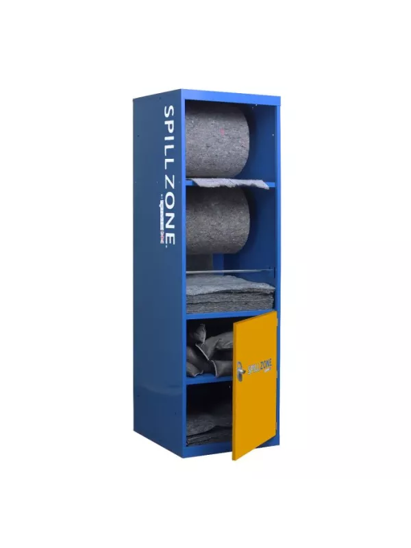 SpillZone® Absorbent Station – Industrial Spill Control Locker with Lockable Cupboard