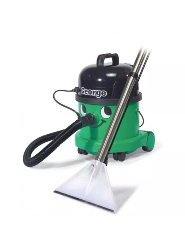 George vacuum cleaner with metal wand and hose.