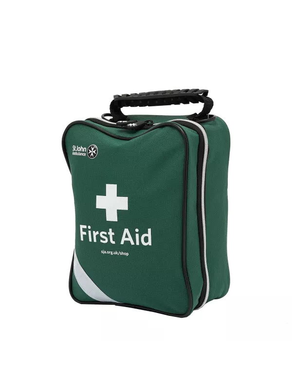 St John Ambulance Large Workplace First Aid Kit Grab Bag | Eco-Friendly Solution for Up to 100 People