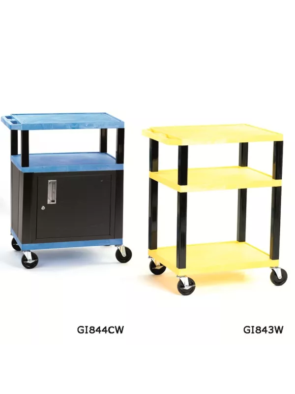 Robust Yellow 3 Shelf Trolley