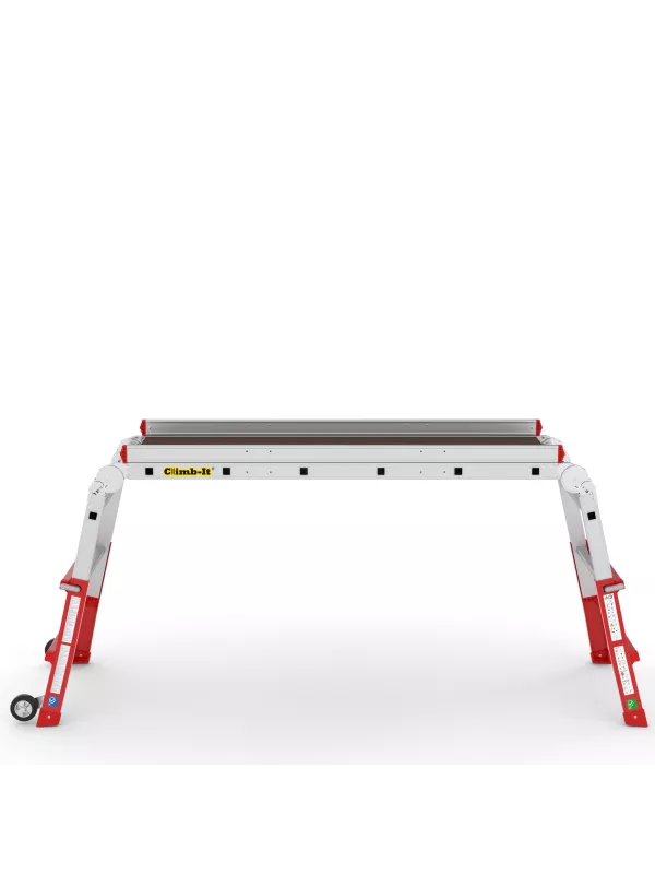 Climb-It Folding Telescopic Ladder - Large Platform Steps