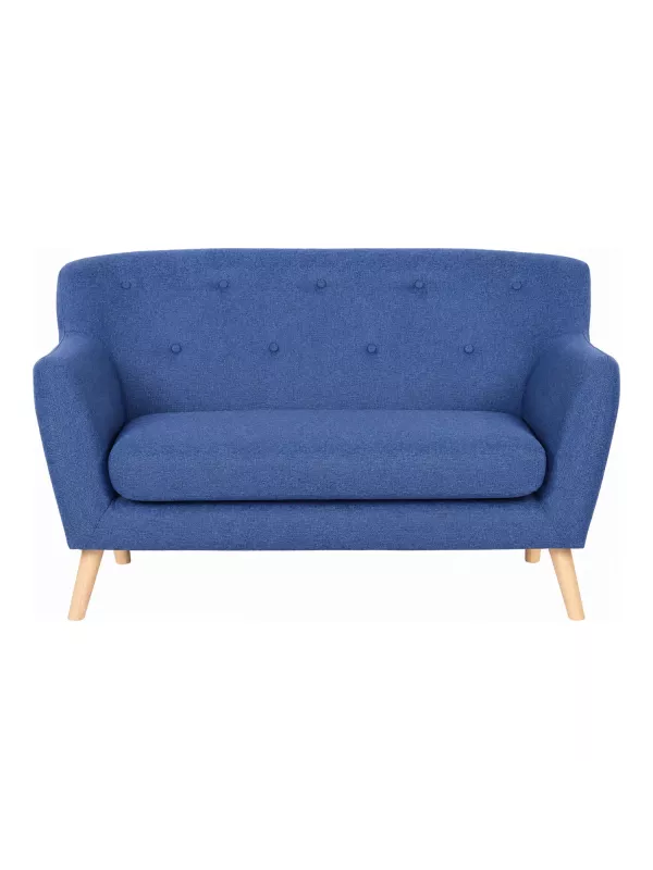 Modern Skandi 2-Seater Sofa - Indigo Blue