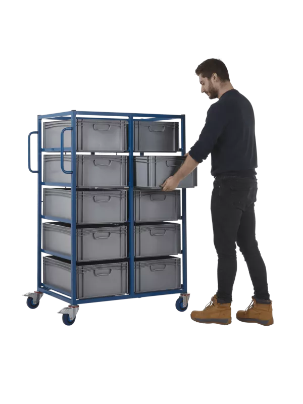 GPC Tray Rack with 220 x 600 x 400 mm 44 Litre Containers