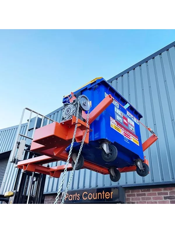 Invicta Forklift 1100 Litre Wheelie Bin Lifter