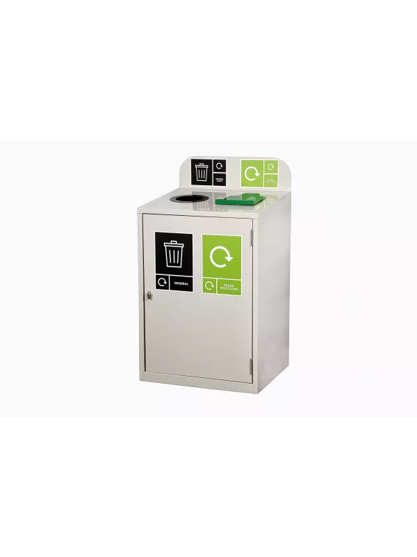 2 Bay Recycling Station Bin 160L - Office Recycling Stations