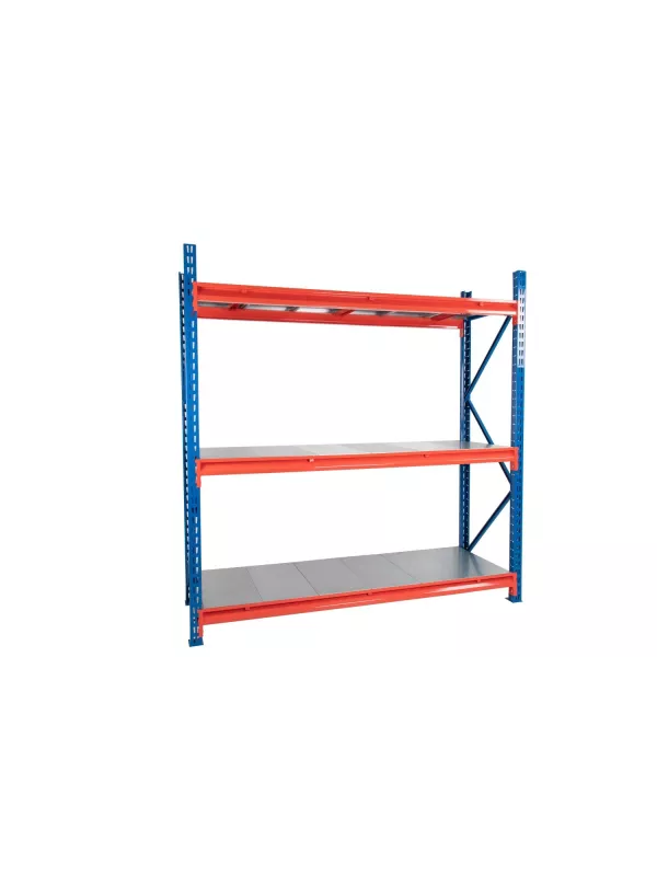 TS Longspan Shelving – 3 Levels with Solid Steel Decking