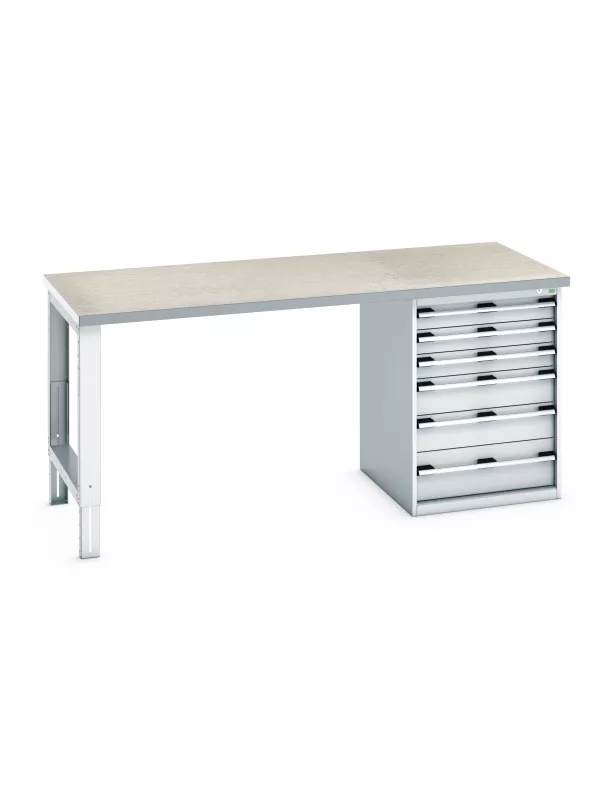 Bott 940mm High Pedestal Workbench - 6 Draw Cabinet