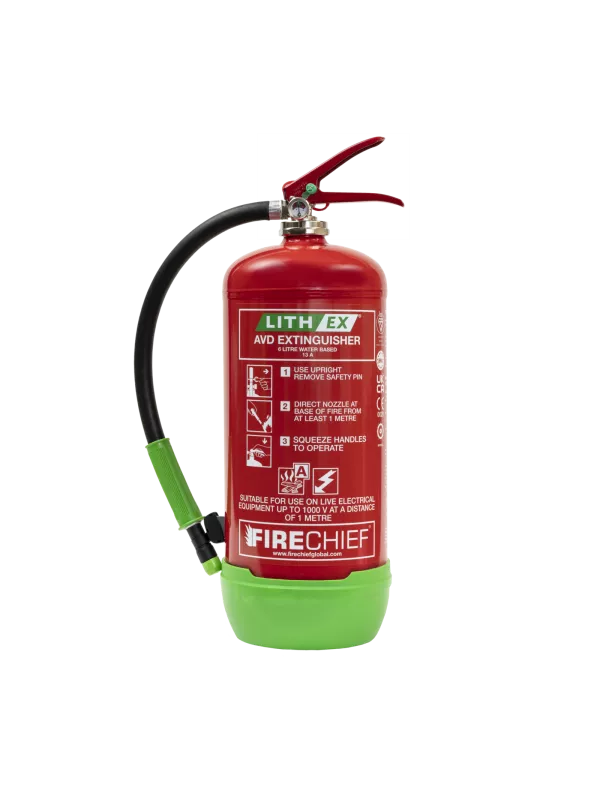 Firechief Lith Ex Extinguisher  Lithium Ion Battery Fire Protection