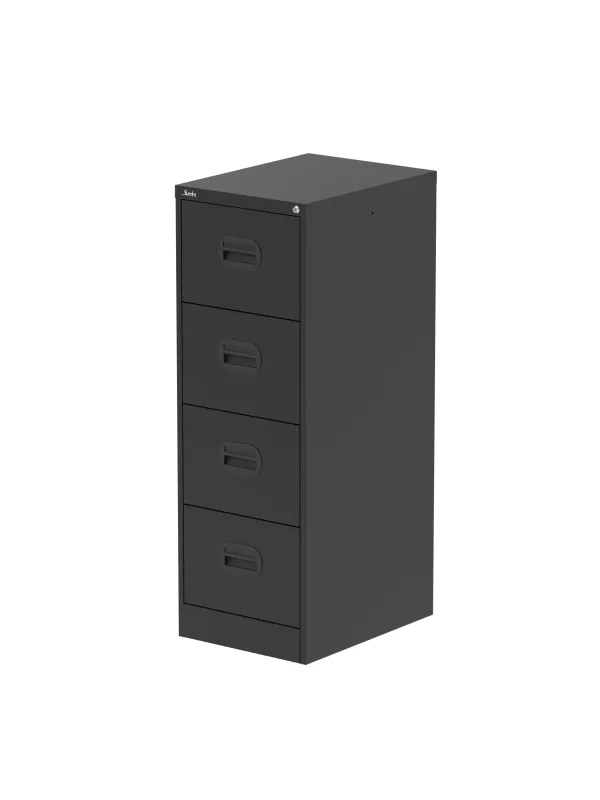 Qube 4 Drawer Filing Cabinet – Lockable Steel Unit for Foolscap Files, UK Made