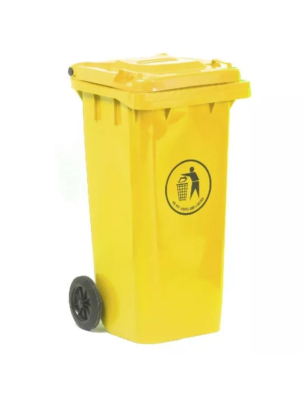 GPC Wheelie Bins with Side Pedal - Yellow Body