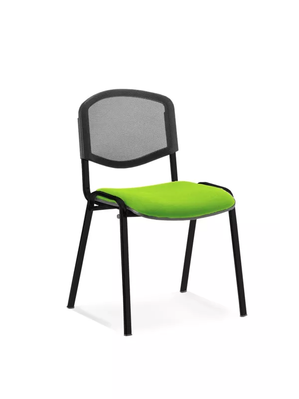 ISO Stacking Visitor/Conference Chair – Mesh Back with Coloured Seat