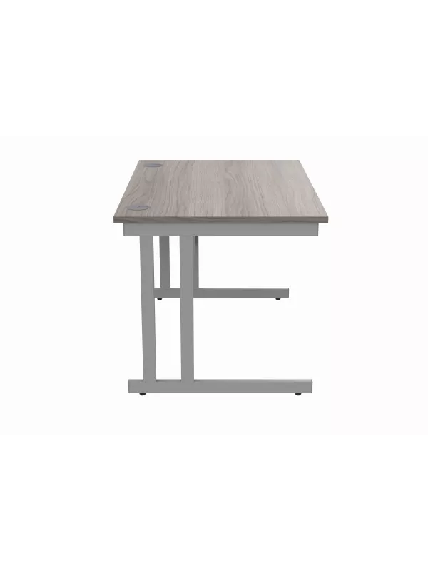 Core Stylish Computer Office Rectangular Desk - Alaskan Grey Oak