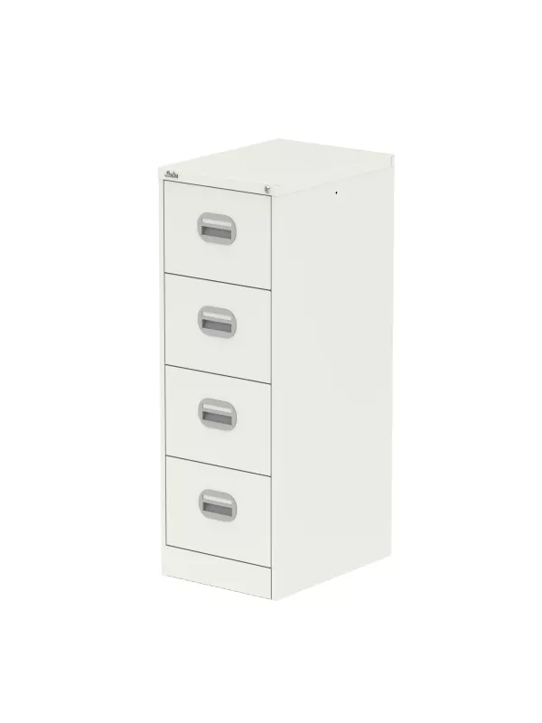 Qube 4 Drawer Filing Cabinet – Lockable Steel Unit for Foolscap Files, UK Made