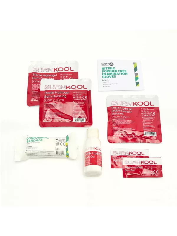 St John Ambulance Burns First Aid Kit | Eco-Friendly Burn Care Solution