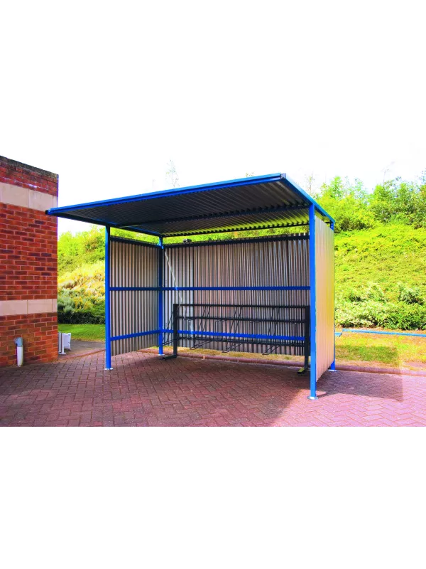 QMP Traditional Outdoor Bike Shelter – Galvanised for Durable Cycle Storage