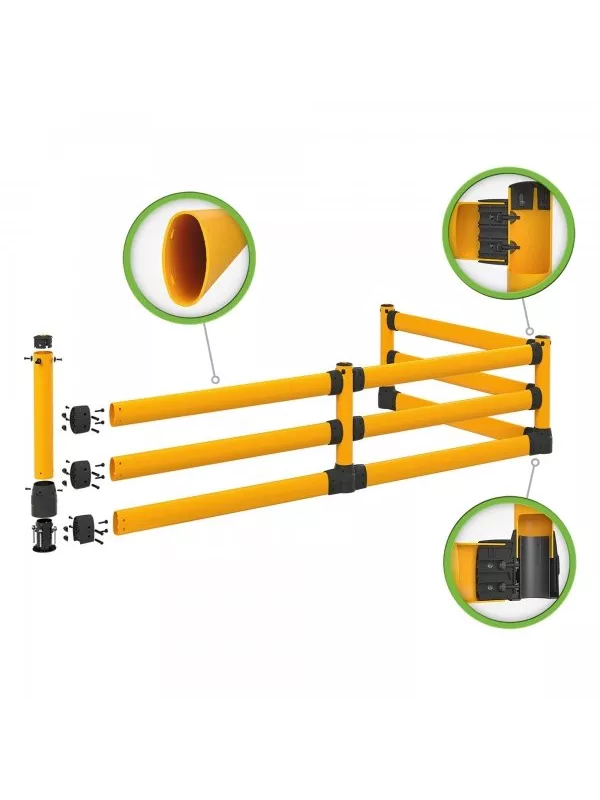 BLACK BULL FLEX+ L-Line Impact Protection Railing with Underrun Guard