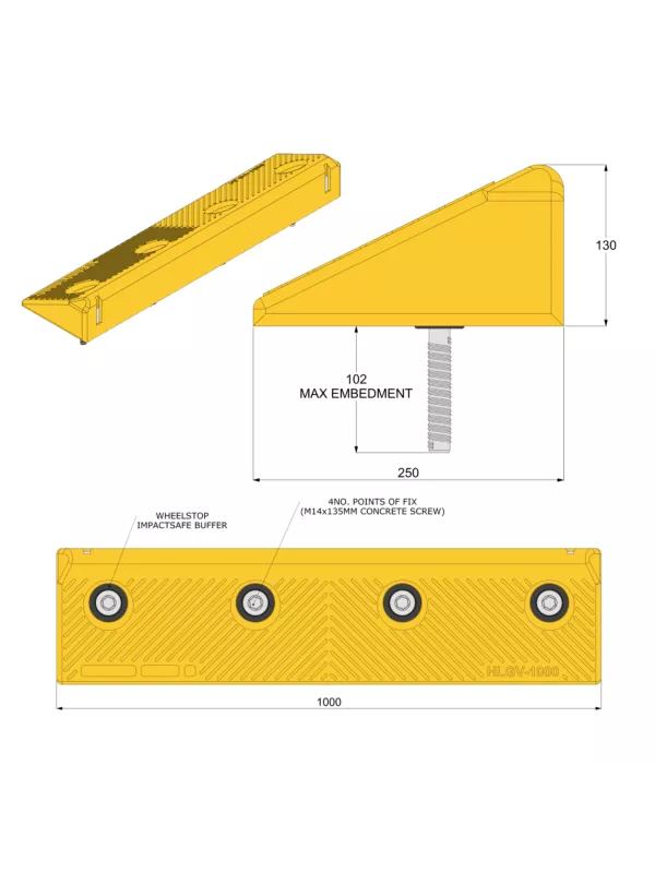 VISUSAFE Carpark HLGV Wheel Stops