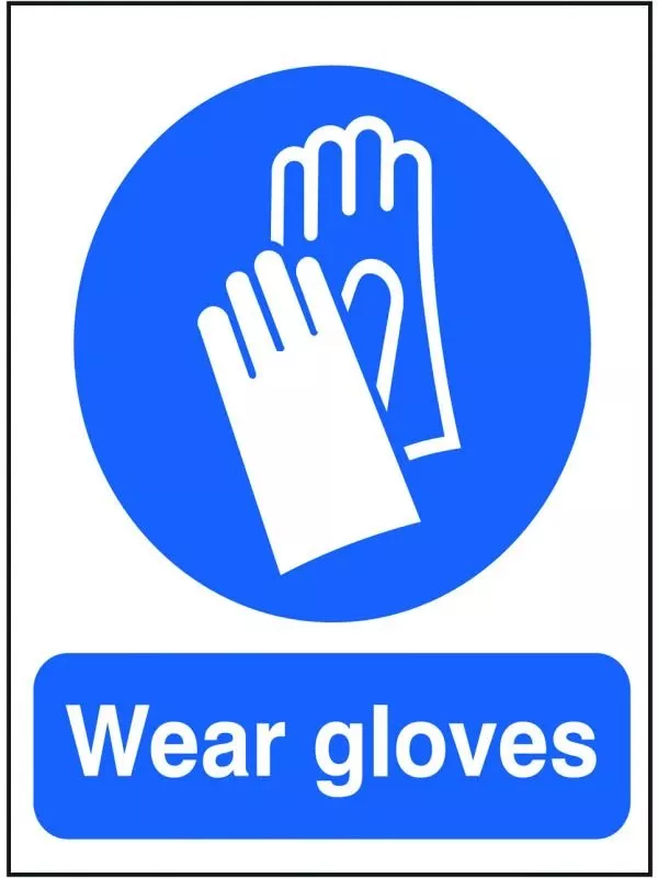 Wear gloves sign
