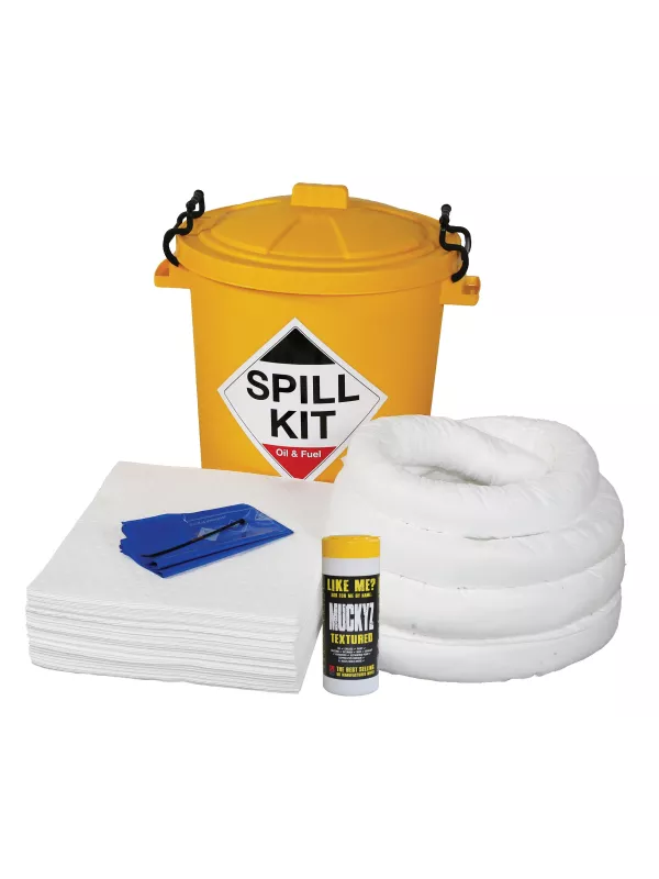 Fentex 60L Oil & Fuel Spill Kit in Yellow Drum