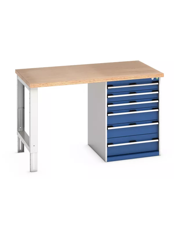 Bott 940mm High Pedestal Workbench - 6 Draw Cabinet